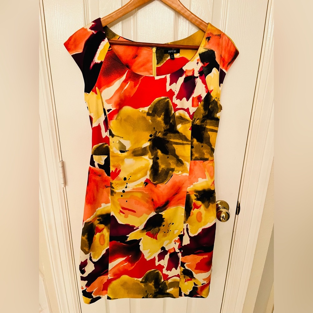Apt 9 size 10 multicolor fitted dress